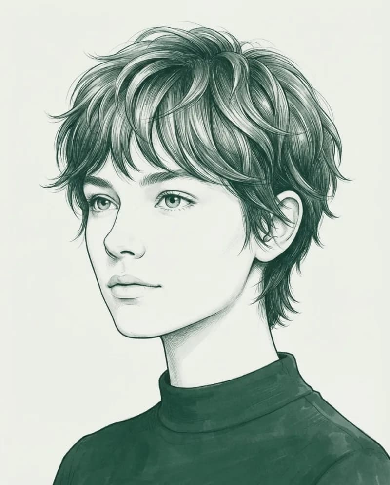 Ilustración del corte Bixie