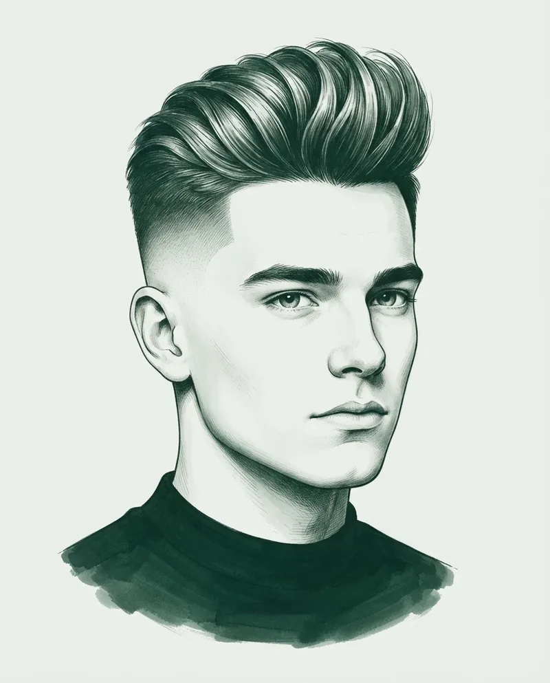 Dibujo técnico: Tupé con degradado